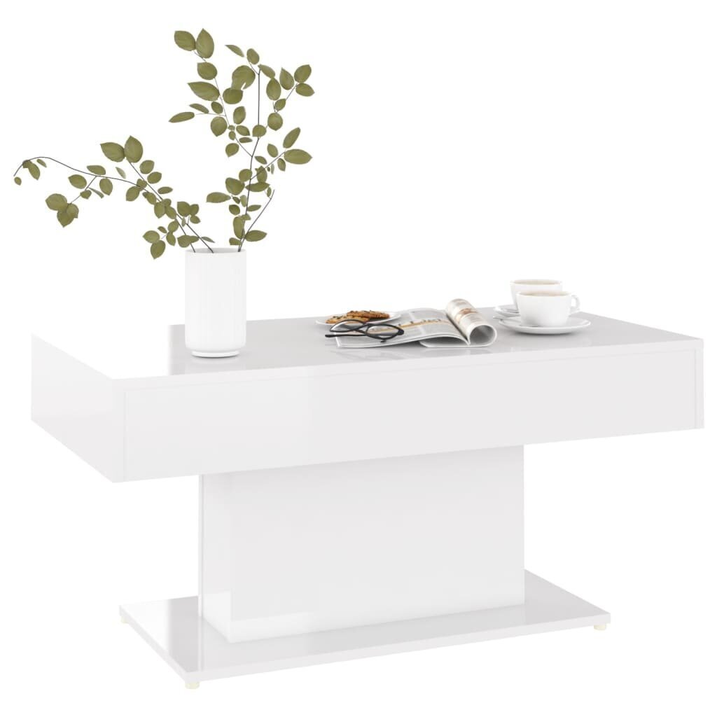 Kafijas galdiņš, 96x50x45 cm, balts цена и информация | Žurnālgaldiņi | 220.lv