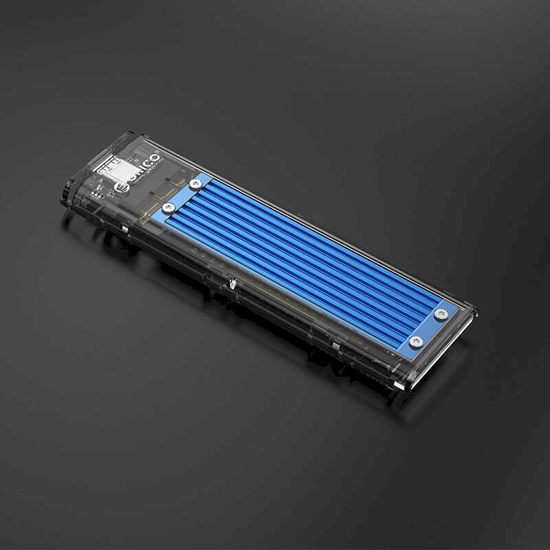 Enclosure SDD M.2 Orico, NVME, USB-C 3.1 Gen.2, 10Gbps (blue) цена и информация | Adapteri un USB centrmezgli | 220.lv