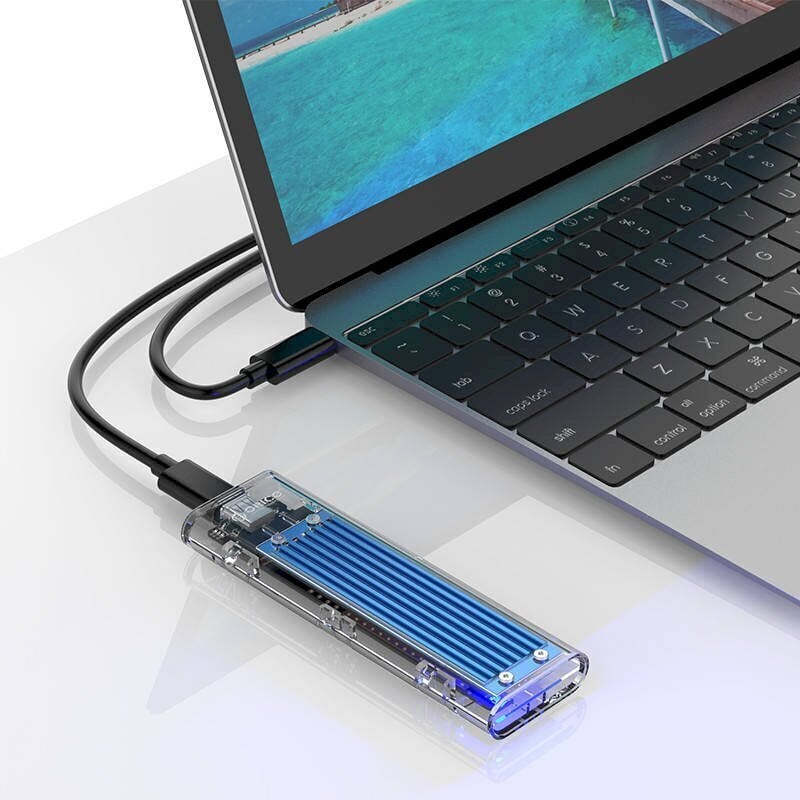 Enclosure SDD M.2 Orico, NVME, USB-C 3.1 Gen.2, 10Gbps (blue) cena un informācija | Adapteri un USB centrmezgli | 220.lv