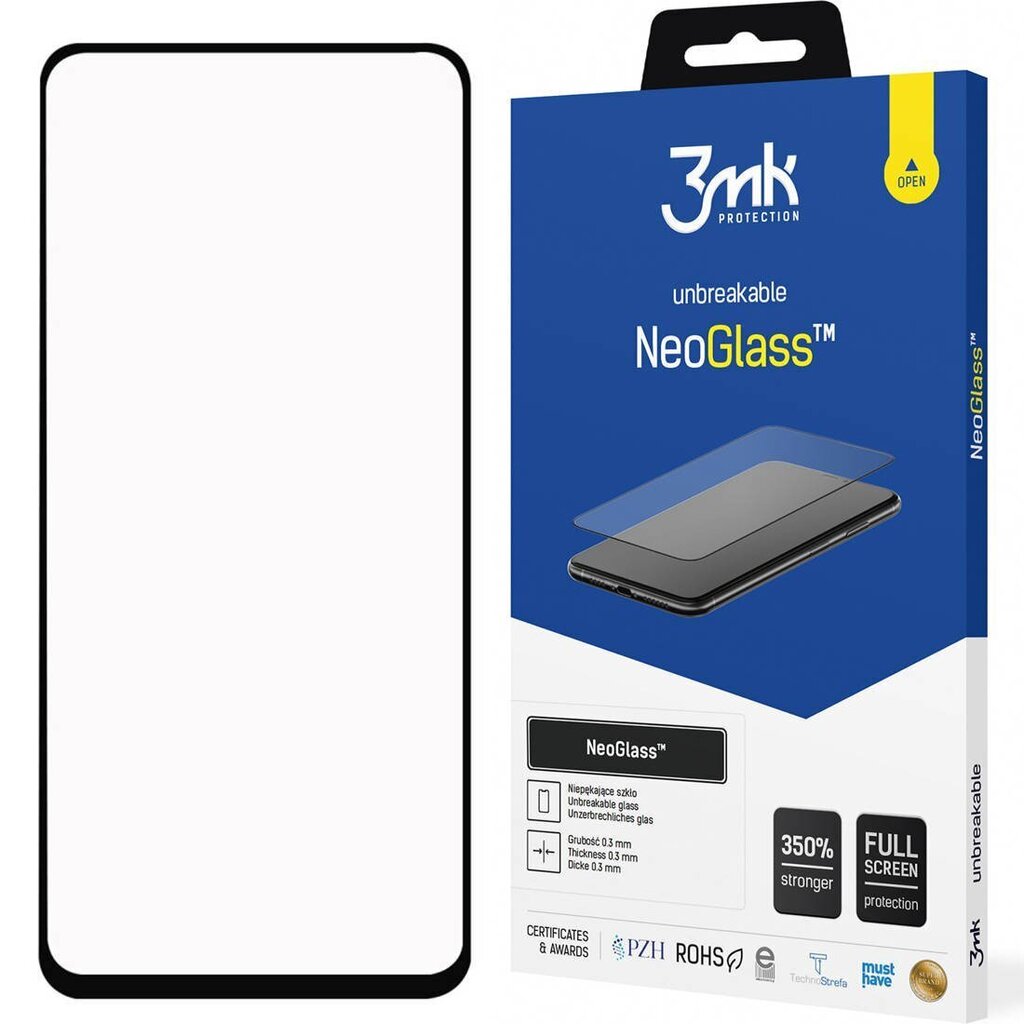 LCD aizsargstikls 3MK Neo Glass Samsung A525 A52/A526 A52 5G/A528 A52s 5G melns cena un informācija | Ekrāna aizsargstikli | 220.lv