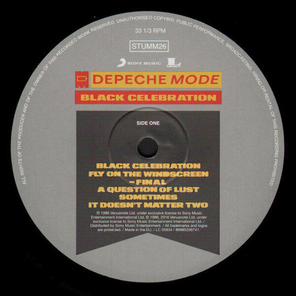 Depeche Mode - Black Celebration, LP, vinila plate, 12" vinyl record cena un informācija | Vinila plates, CD, DVD | 220.lv