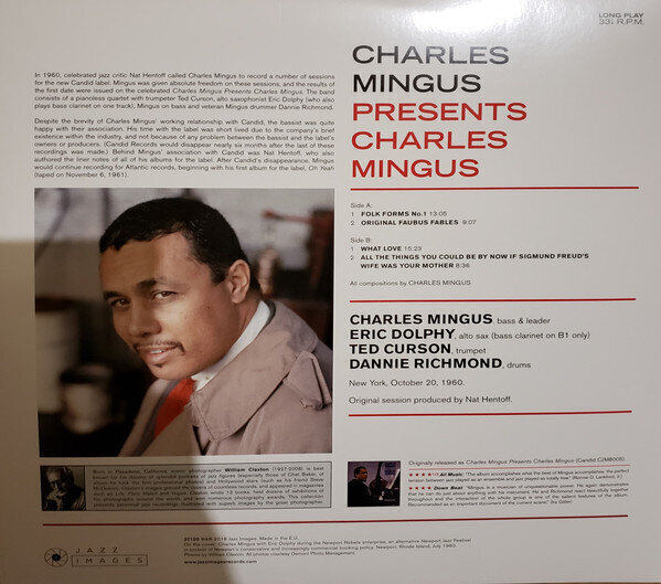 Charles Mingus - Charles Mingus Presents Charles Mingus, LP, vinila plate, 12" vinyl record cena un informācija | Vinila plates, CD, DVD | 220.lv