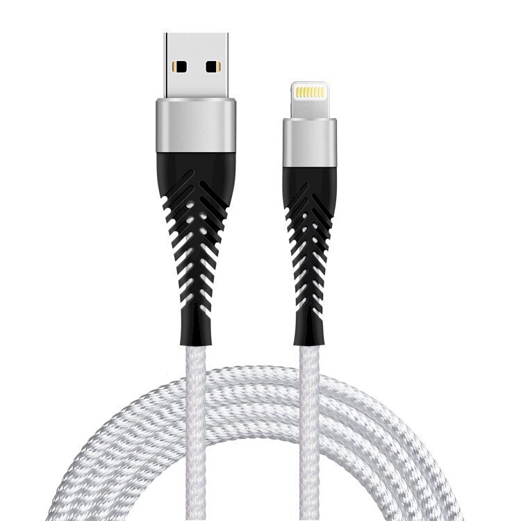 Fusion Fishbone USB-A uz Lightning kabelis 30W / 3A / 1,5m balts cena un informācija | Savienotājkabeļi | 220.lv