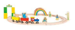 Koka dzelzceļa trase, 27 priekšmeti cena un informācija | Attīstošās rotaļlietas | 220.lv