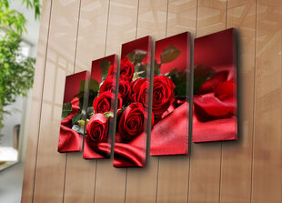 Репродукция из пяти частей Розы цена и информация | Картины | 220.lv