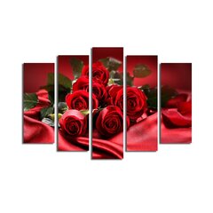 Репродукция из пяти частей Розы цена и информация | Картины | 220.lv
