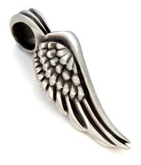 Bico "Glide" eņģeļu spārnu kulons ar satīna apdari (E349) cena un informācija | Vīriešu rotaslietas | 220.lv