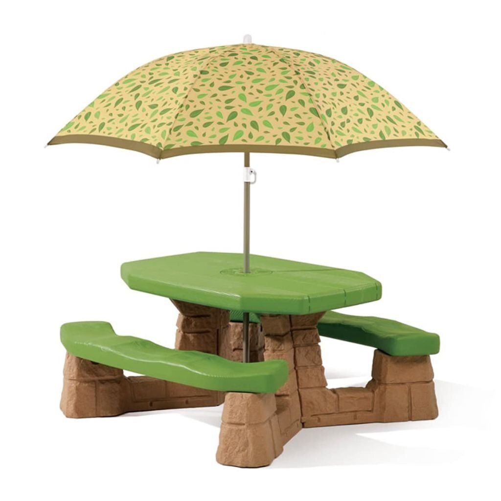 Step2 piknika galds ar lietussargu cena un informācija | Dārza galdi | 220.lv