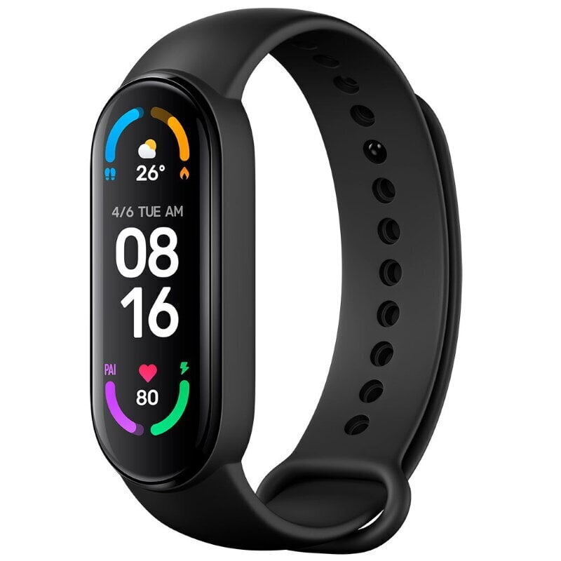 iWear SM6 Fitnesa IP67 Aproce ar HR & Asinsspiediena mēr. / Soc. tīkli / Miega monitoru Melna cena un informācija | Fitnesa aproces | 220.lv