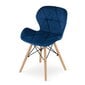 4-u krēslu komplekts Lago, zils cena un informācija | Virtuves un ēdamistabas krēsli | 220.lv