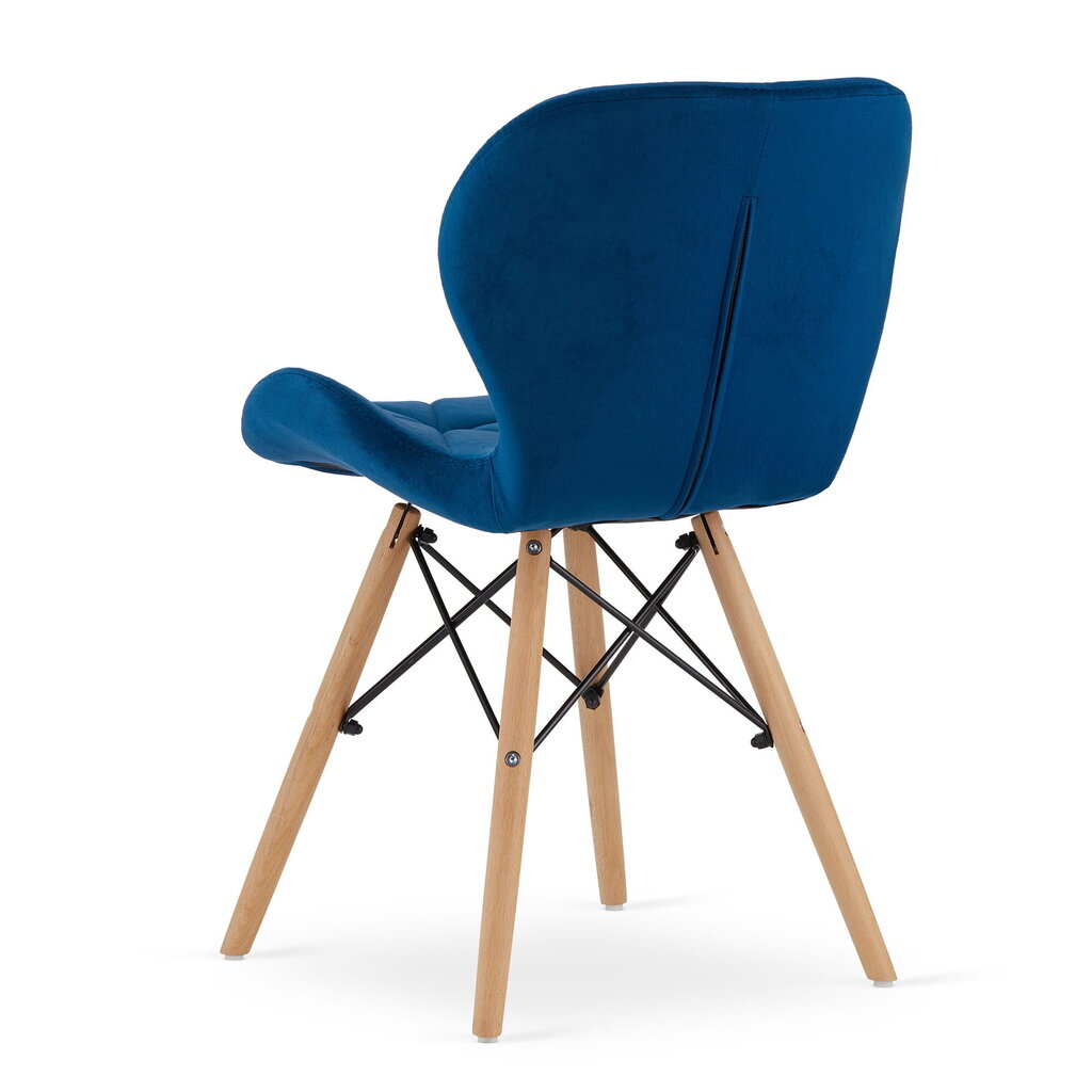 4-u krēslu komplekts Lago, zils cena un informācija | Virtuves un ēdamistabas krēsli | 220.lv