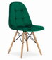 4-u krēslu komplekts Dumo, zaļš cena un informācija | Virtuves un ēdamistabas krēsli | 220.lv