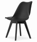4 krēslu komplekts Mark, melns cena un informācija | Virtuves un ēdamistabas krēsli | 220.lv