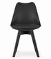 4 krēslu komplekts Mark, melns cena un informācija | Virtuves un ēdamistabas krēsli | 220.lv