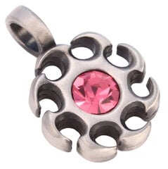 Bico "Petite" kulons ar rozā kristāliem (MS1 Pink) ar papildu cilpu cena un informācija | Kaklarotas | 220.lv