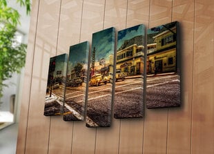 Репродукция из пяти частей Городская улица цена и информация | Картины | 220.lv