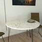 Galds Kalune Design Sandalf, balts/melns cena un informācija | Virtuves galdi, ēdamgaldi | 220.lv