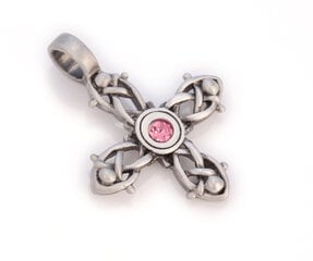 Bico "Petite" kulons ar rozā kristāliem (MS32 Pink) ar papildu cilpu cena un informācija | Kaklarotas | 220.lv