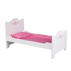 Деревянная кровать для куклы Phoohi до 43 см цена и информация | Игрушки для девочек | 220.lv