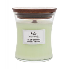 WoodWick aromātiska svece Fig Leaf & Tuberose, 85 g cena un informācija | Sveces un svečturi | 220.lv