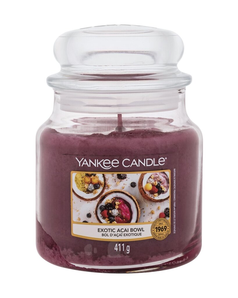 Aromātiska svece Yankee Candle Exotic Acai Bowl 411 g cena un informācija | Sveces un svečturi | 220.lv