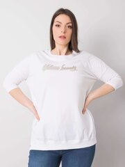 белая блузка больших размеров с надписью beauty цена и информация | Женские блузки, рубашки | 220.lv