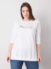 белая блузка больших размеров с надписью beauty цена и информация | Женские блузки, рубашки | 220.lv