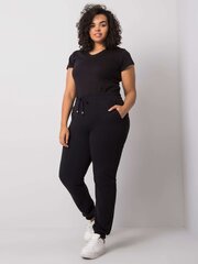 Женские спортивные штаны больших размеров, черные цена и информация | Спортивная одежда для женщин | 220.lv