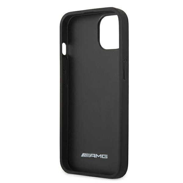 AMG AMHCP13MGSEBK Back Case Aizmugurējais Ādas Vāciņš Telefonam Apple iPhone 13 Melns cena un informācija | Telefonu vāciņi, maciņi | 220.lv