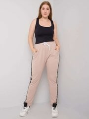 светло-бежевые спортивные штаны больших размеров в полоску felise цена и информация | Женские брюки | 220.lv