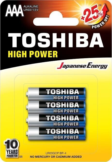 Toshiba LR03GCP BP-4 цена и информация | Baterijas | 220.lv