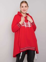 Sieviešu sarkans plus izmēra sporta krekls ar kabatu. Red Universāls cena un informācija | Jakas sievietēm | 220.lv