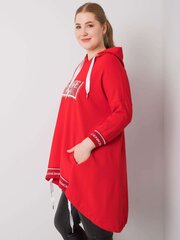 Sieviešu sarkans plus izmēra sporta krekls ar kabatu. Red Universāls cena un informācija | Jakas sievietēm | 220.lv