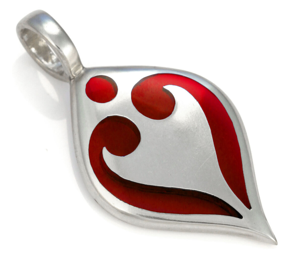 Bico "Heart"s Glow" caurspīdīgi sarkani sveķi un metāla kulons (BT13 Red) cena un informācija | Kaklarotas | 220.lv