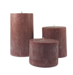 Palmu vaska cilindrs 9,5x7 cm rozā cena un informācija | Sveces un svečturi | 220.lv