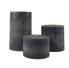 Palmu vaska cilindrs 9,5x7 cm melns cena un informācija | Sveces un svečturi | 220.lv