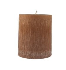 Palmu vaska cilindrs 9.5x11 cm gaiši brūns cena un informācija | Sveces un svečturi | 220.lv
