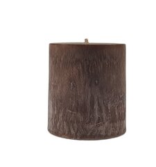 Palmu vaska cilindrs 9,5x11 cm tumši brūns cena un informācija | Sveces un svečturi | 220.lv
