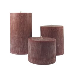 Palmu vaska cilindrs 9,5x11 cm rozā cena un informācija | Sveces un svečturi | 220.lv