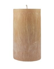 Palmu vaska cilindrs 9,5x17 cm kapučīno krāsā cena un informācija | Sveces un svečturi | 220.lv