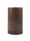 Palmu vaska cilindrs 9,5x17 cm tumši brūns cena un informācija | Sveces un svečturi | 220.lv