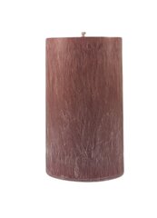 Palmu vaska cilindrs 9,5x17 cm rozā cena un informācija | Sveces un svečturi | 220.lv