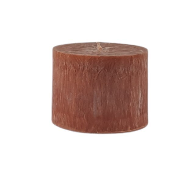 Palmu vaska cilindrs 9,5x7 cm burkānu krāsa cena un informācija | Sveces un svečturi | 220.lv