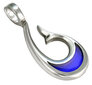 Bico "Matua Luna" mazs caurspīdīgs zils sveķis un metāla kulons (BTS13 zils) cena un informācija | Kaklarotas | 220.lv