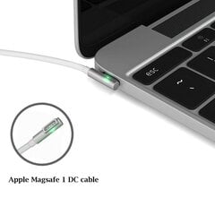 Barošanas kabelis Apple Magsafe 1 DC, 85W, L-veida, 1,6 m, balts cena un informācija | Kabeļi un vadi | 220.lv