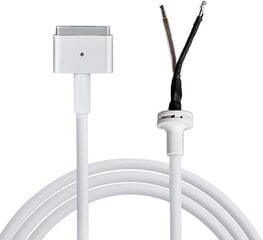 Кабель питания Apple Magsafe 2 DC для Mcbook AIR/PRO, Т-образный, 1,7 м, белый цена и информация | Кабели и провода | 220.lv