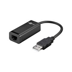 USB tīkla adapteris "GOOBAY 38527" USB 2.0 A tips - Ethernet RJ45, melns цена и информация | Адаптеры и USB разветвители | 220.lv