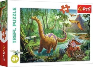 TREFL Puzle 60 Dinozauri cena un informācija | Puzles, 3D puzles | 220.lv
