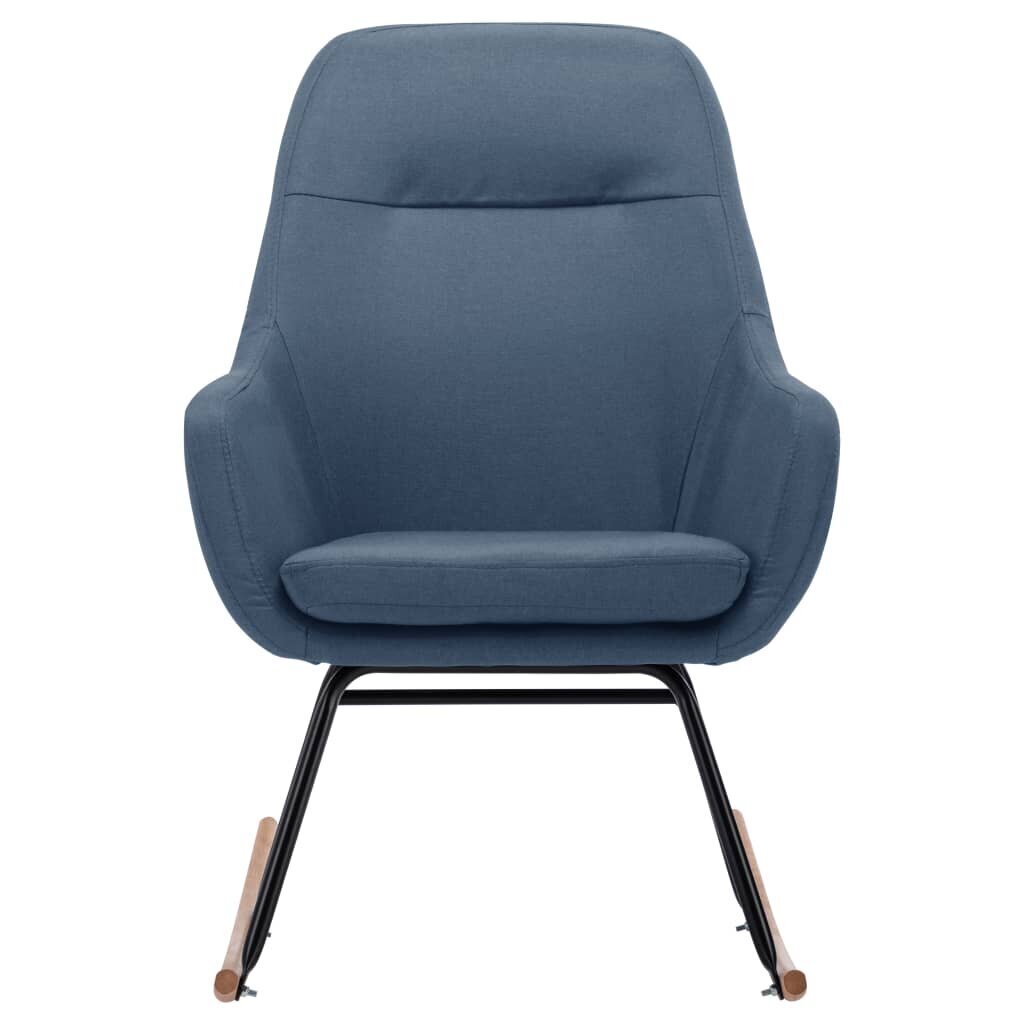 vidaXL šūpuļkrēsls, zils audums cena un informācija | Atpūtas krēsli | 220.lv