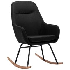 vidaXL šūpuļkrēsls, melns audums цена и информация | Кресла в гостиную | 220.lv